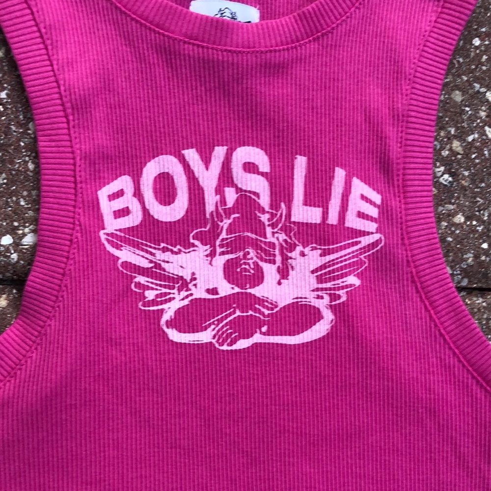 NWOT - BOYS LIE Modal Blend Crop Tank Top - Picture 6 of 7